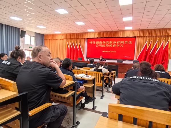 喀什疆南保安服务有限责任公司党委开展专题理论学习