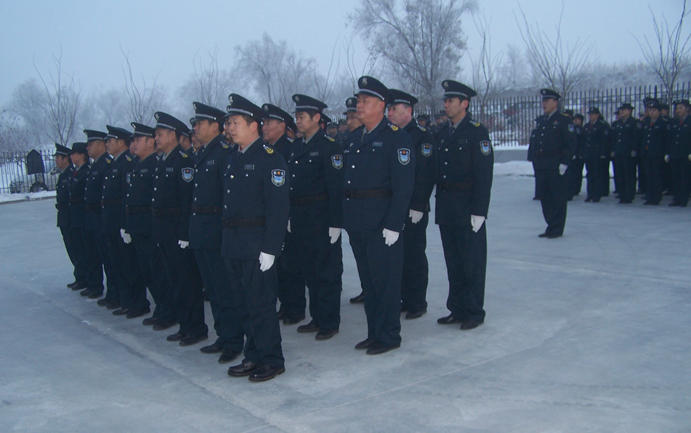 克拉玛依市独山子区保安服务公司开展冬季岗位练兵活动