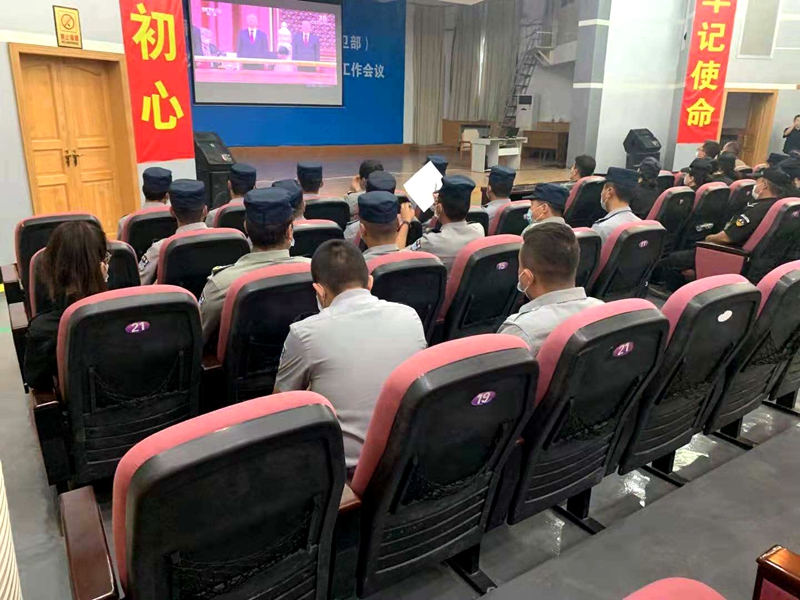 喀什爱克威保安公司党支部组织收看庆祝中国共产党成立100周年大会直播